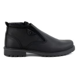 Olivier Botas de hombre, piel, aislantes 140GT, negro