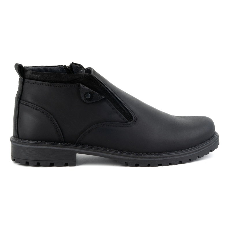 Olivier Botas de hombre, piel, aislantes 140GT, negro