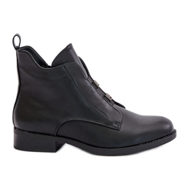 Botas De Mujer Aislantes Con Tacón Plano Fabricadas En Piel Ecológica S.Barski HY42-716 Negro