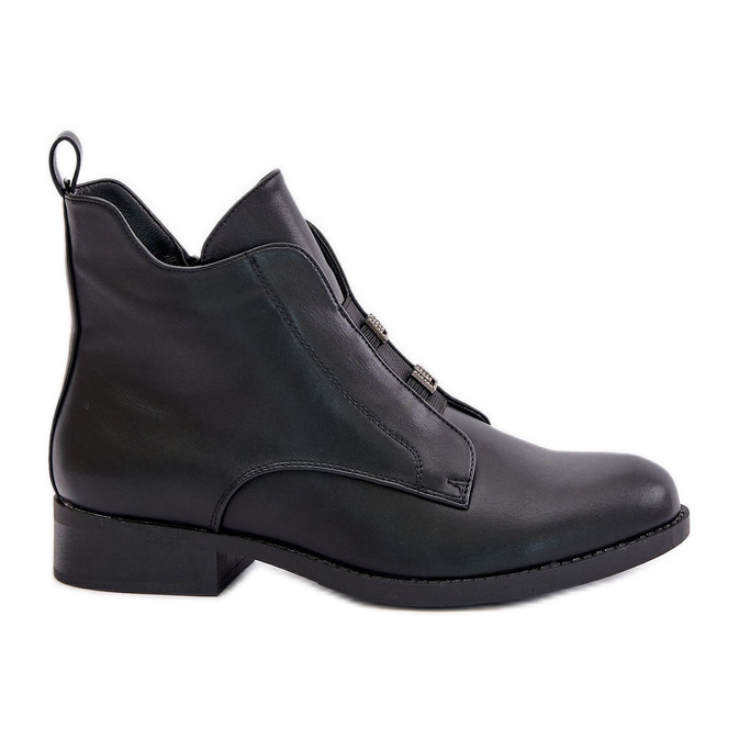 Botas De Mujer Aislantes Con Tacón Plano Fabricadas En Piel Ecológica S.Barski HY42-716 Negro