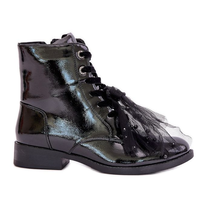 Botas Aislante Charol Con Cremallera S.Barski HY42-991 Negro Botas Aislante Charol Con Cremallera S.Barski HY42-991 Negro