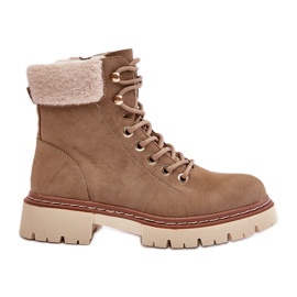 Botas Aislantes De Mujer Con Cremallera Caqui Ferelia beige