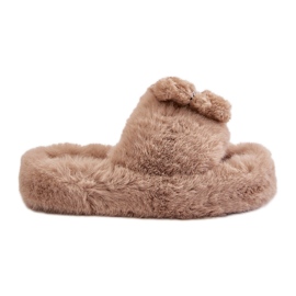 Pantuflas De Mujer Beige Con Osito De Peluche Rumania