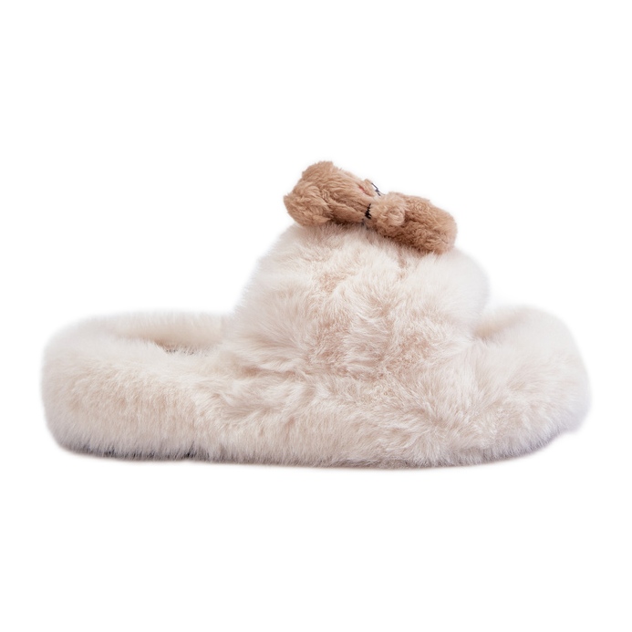 Pantuflas De Mujer Beige Con Osito De Peluche Rumania