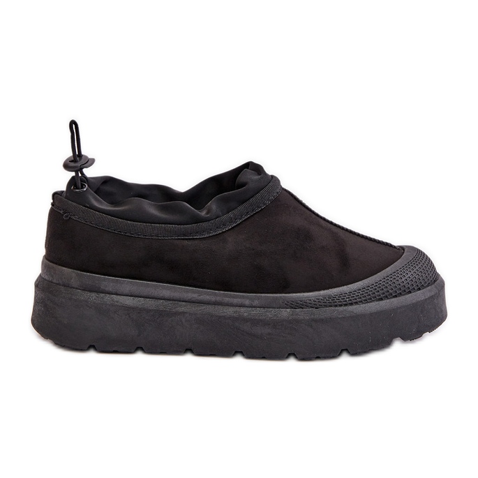 Botas de nieve con plataforma para mujer con parte superior baja Black Izamine negro
