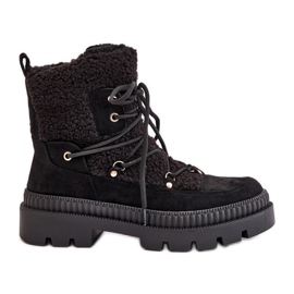 Bota Merilana negra con pelo negro