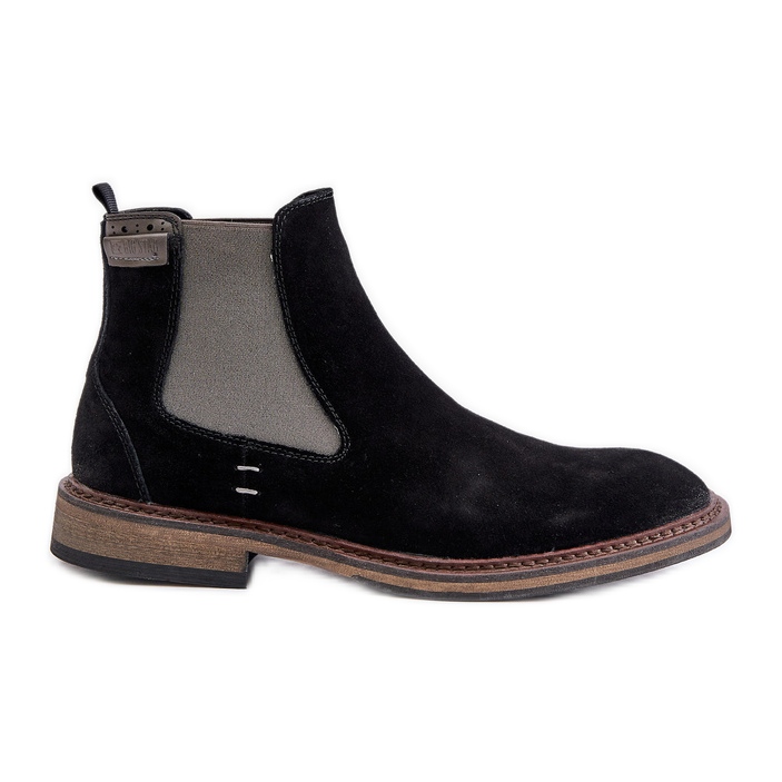 Botas Chelsea de ante para hombre Big Star OO174154 Negro