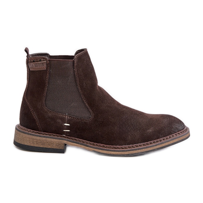 Botas Chelsea de ante para hombre Big Star OO174155 Marrón