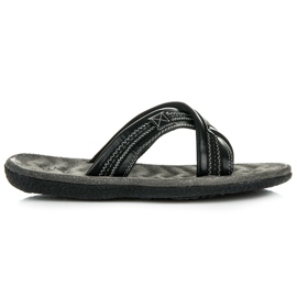 Mckeylor Zapatillas de casa de verano para hombre. negro