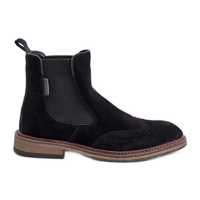 Botas Chelsea de ante para hombre Big Star OO174192 Negro