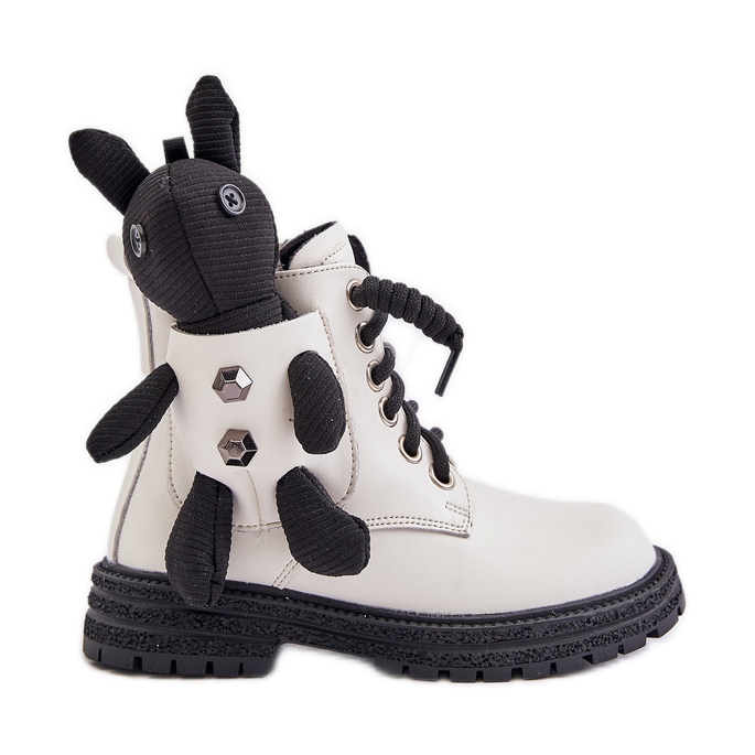 Botas Infantiles Aislantes De Piel Con Cremallera Y Osito Vinceza 36261 Blanco