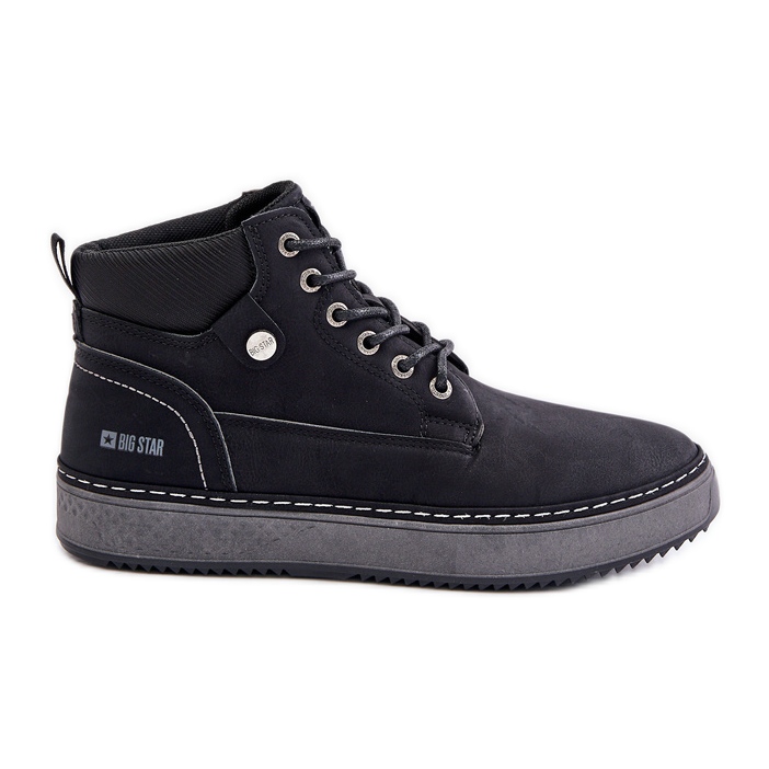 Botas con cordones para hombre Big Star OO174559 Hi-Poly System Negro