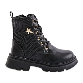 Botines infantiles aislantes con cremallera fabricados en ecopiel, Negro Liotira