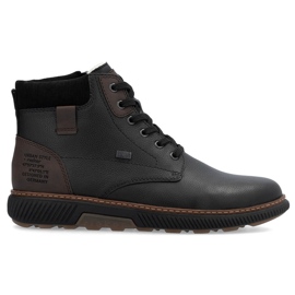 Botines aislantes impermeables de piel para hombre, negro Rieker B3343-00