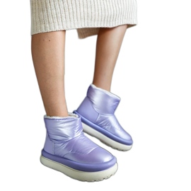 Botas de nieve cálidas de color morado con plataforma Cores. violeta
