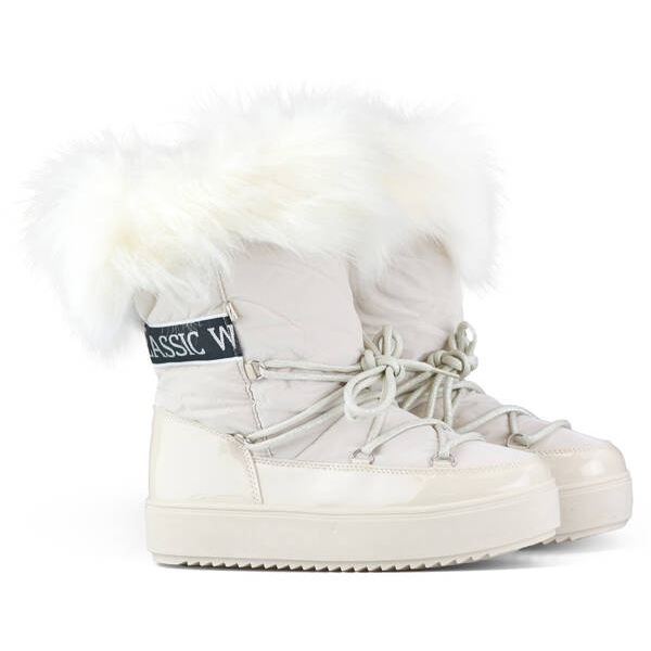 Botas de nieve de mujer con pelo, beige 5705-4BE Botas de nieve de mujer con pelo, beige 5705-4BE
