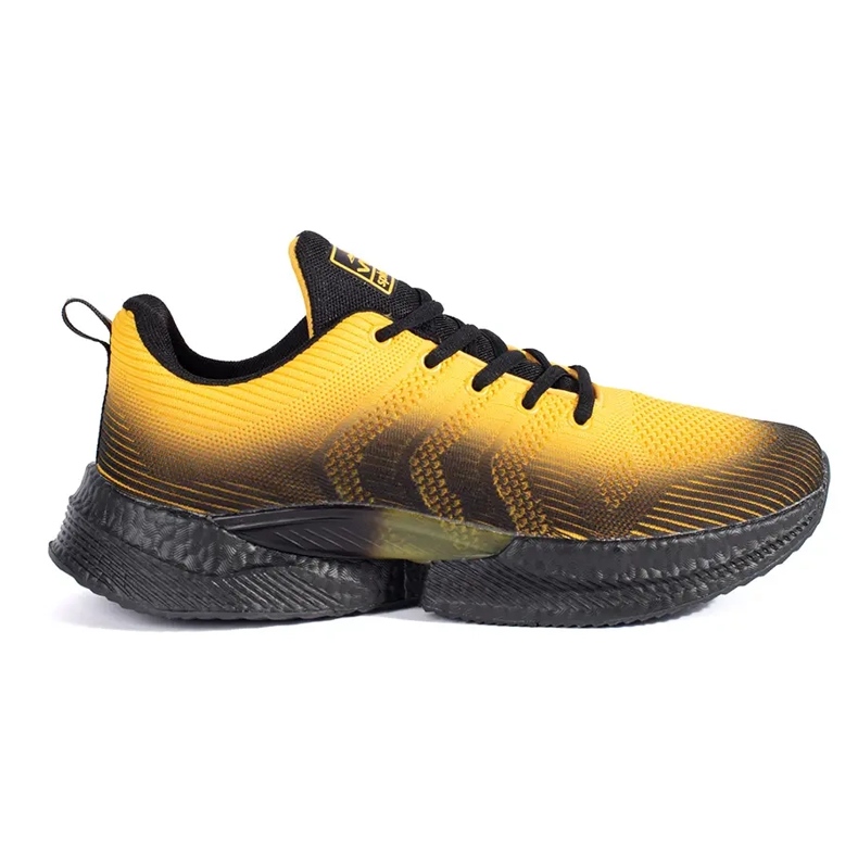 Vico Zapatillas deportivas de hombre cómodas amarillas y negras. amarillo