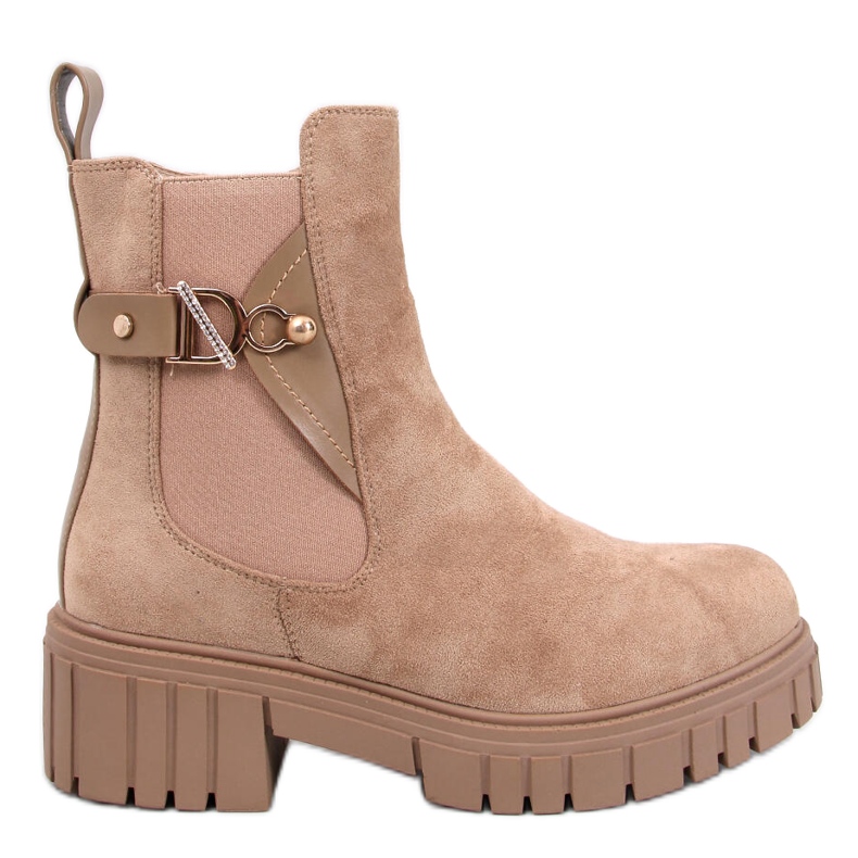 Errol Botas Chelsea con plataforma en beige Errol Botas Chelsea con plataforma en beige