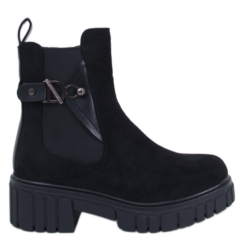 Errol Botas Chelsea con plataforma negra negro