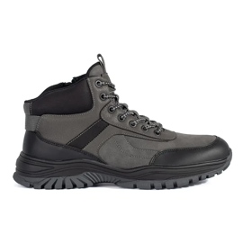 Zapatos trekking de invierno grises para hombre.