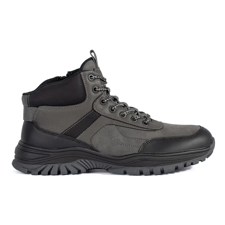 Zapatos trekking de invierno grises para hombre.