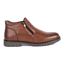 Botas de invierno marrones para hombre, aislantes. marrón