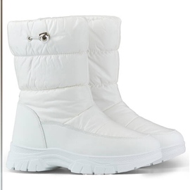 Botas de nieve de mujer con puño, blanco 3537W