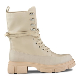 Botines sin aislamiento para mujer, beige JH21-31BE