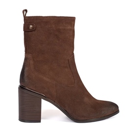 Botines de mujer de piel marrón de Sergio Leone