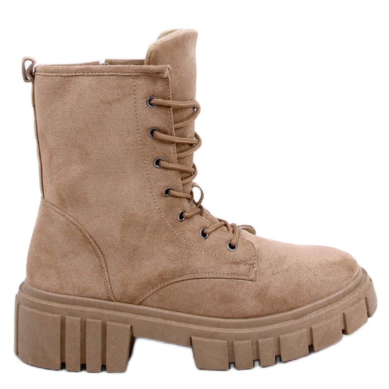 Botas con cordones Kelis Khaki beige