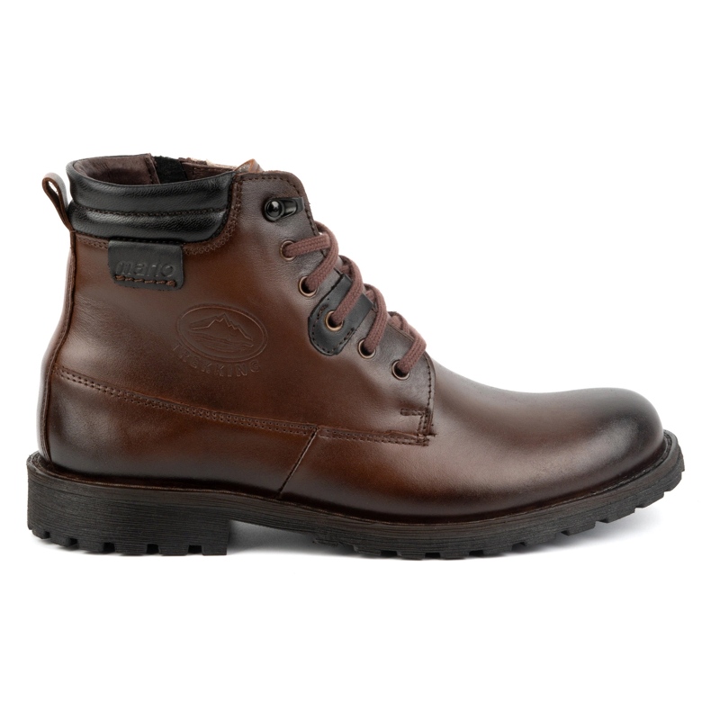 Olivier Zapatos de invierno para hombre, botines de piel 754, marrón oscuro Olivier Zapatos de invierno para hombre, botines de piel 754, marrón oscuro