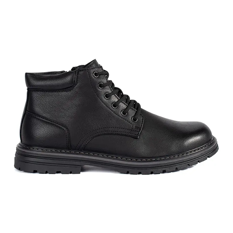 Botines negros aislantes con cordones para hombre