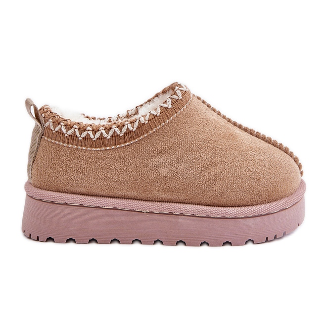 Botas de nieve para niños con plataforma, forradas con pelo, beige Vilabria Botas de nieve para niños con plataforma, forradas con pelo, beige Vilabria