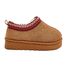 Botas de Nieve Infantil Plataforma Aislante con Pelo Vilabria Camel marrón