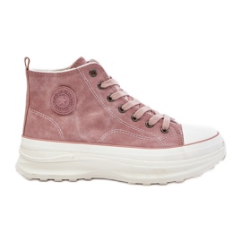 Zapatillas deportivas aisladas para mujer con plataforma Big Star OO274071 Rosa rosado