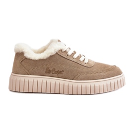 Zapatillas Mujer de Piel Forradas con Pelo Lee Cooper LCJ-24-01-2972 Beige