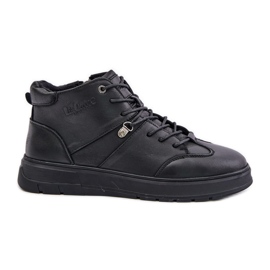 Botines de cuero con aislamiento Zapatillas de deporte para hombre Lee Cooper LCJ-24-33-2913 Negro