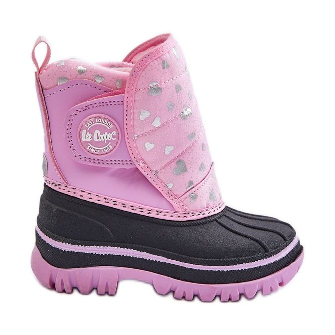 Botas de Nieve con Velcro para Niños Lee Cooper LCJ-24-44-2863K Rosa rosado