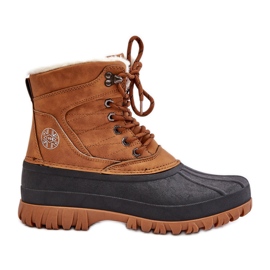 Botas de nieve con cordones y pelo para mujer Lee Cooper LCJ-24-44-2869 Camel marrón
