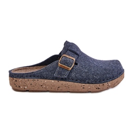Pantuflas Mujer Comodas Con Hebilla Inblu ED000019 Azul Marino