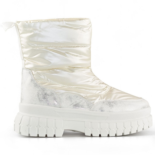Botas de nieve blancas para mujer, botas de invierno aisladas con cremallera. blanco Botas de nieve blancas para mujer, botas de invierno aisladas con cremallera. blanco