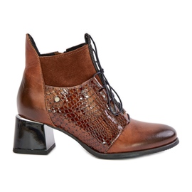 Zazoo 60503 Botas Tacón Piel Marrón