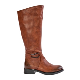 Zazoo 70140 Botas por encima de la rodilla de piel para mujer Warmed marrón Zazoo 70140 Botas por encima de la rodilla de piel para mujer Warmed marrón