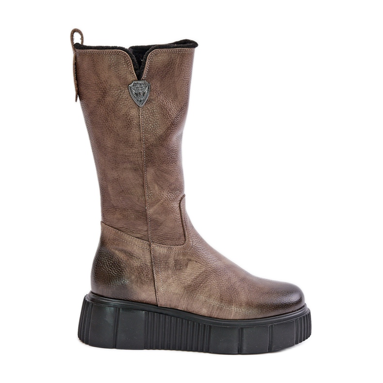 Zazoo 70121 Botas Mujer Piel Marrón Con Lana