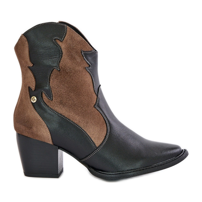 Botas Vaqueras De Piel Con Tacón Alto Maciejka 06694-02 Marrón Botas Vaqueras De Piel Con Tacón Alto Maciejka 06694-02 Marrón