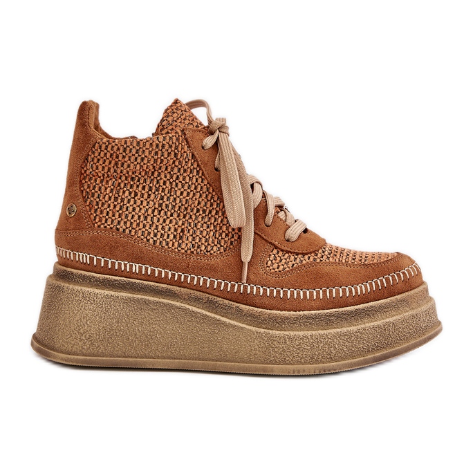 Botas De Piel Con Plataforma Y Cuña Maciejka 06759-29 Marrón