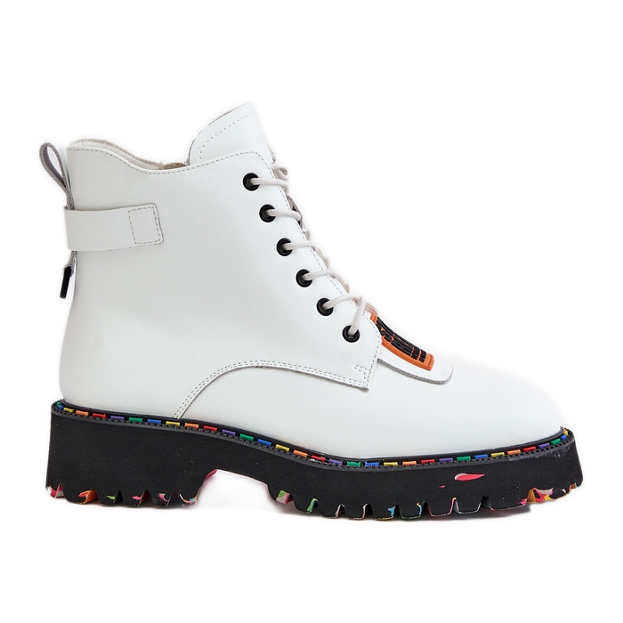 Botas Trapper Mujer Piel Con Cremallera Artiker 55C0515 Blanco Botas Trapper Mujer Piel Con Cremallera Artiker 55C0515 Blanco