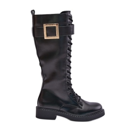 Botas aislantes negras con hebilla decorativa Linnealisa negro