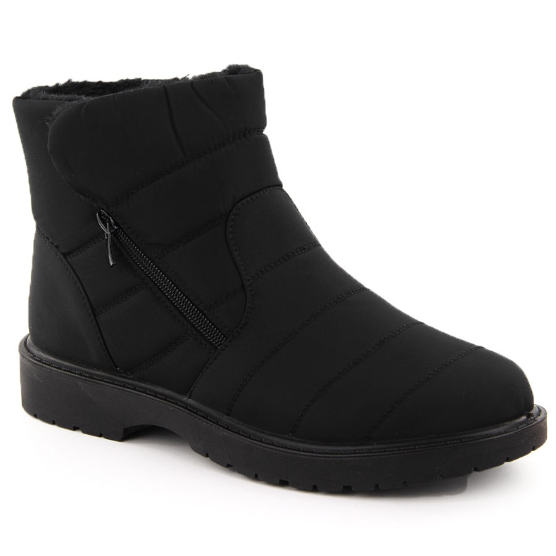 American Club Botas de nieve impermeables y aislantes para hombre, color negro, Unisoft
