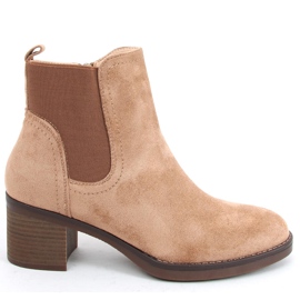 Botas de tacón ancho Fill Beige